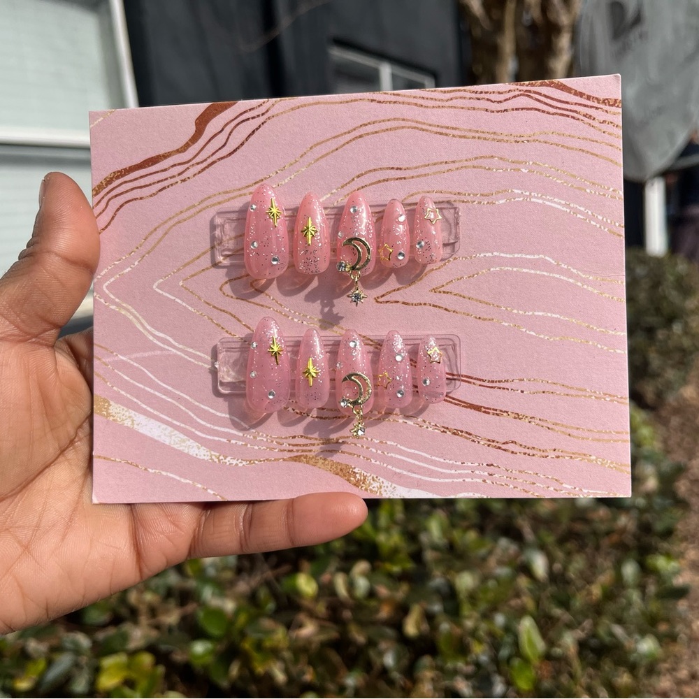 Galaxy Nude Press On Nails